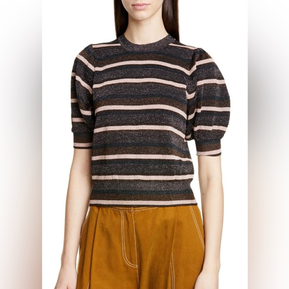 Ulla Johnson Albi Metallic Thread Sweater, M